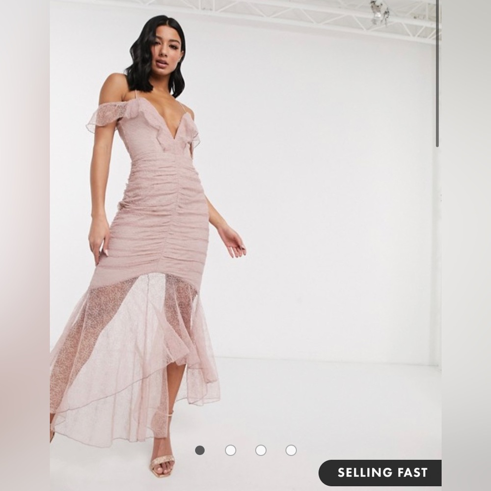 ASOS Lace Fishtail Maxi Dress 🎀